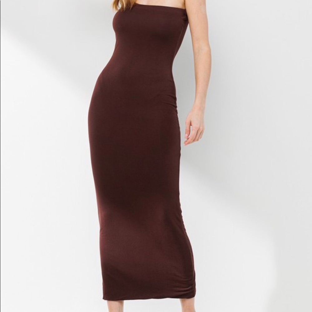Strapless maxi dress
